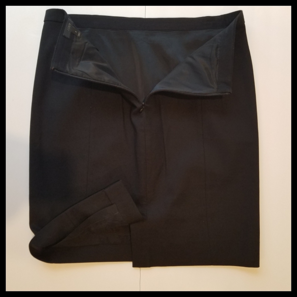 J. Crew Black Pencil Career Skirt - Picture 3 of 7